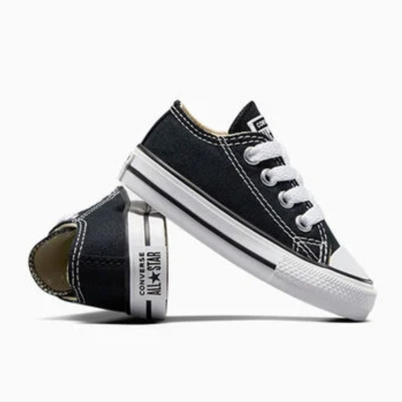 Converse Chuck‎ Taylor All Star Canvas Baby Low Top Sneakers Toddlers Shoes - Picture 11 of 12